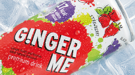 Дизайн упаковки для газированных сокосодержащих напитков под ТМ Ginger Me
