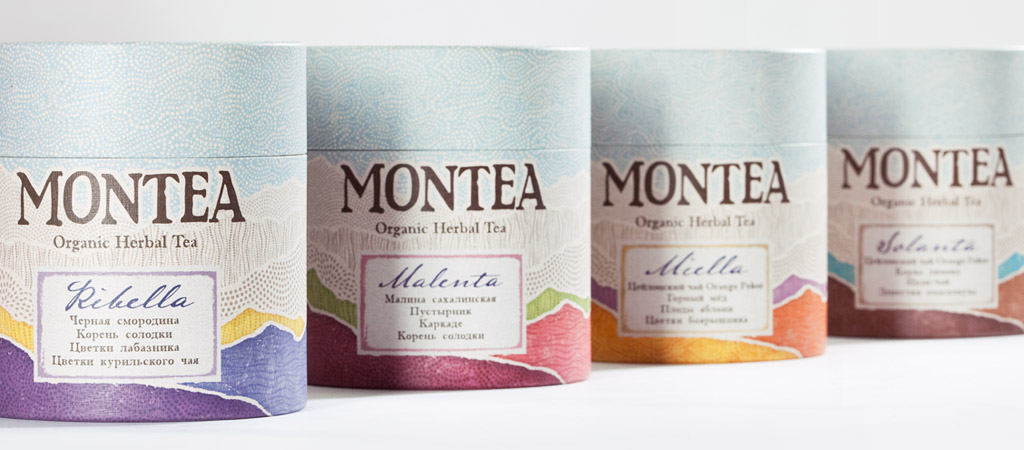 Разработка дизайна упаковки, логотипа и названий для четырех видов травяного алтайского чая